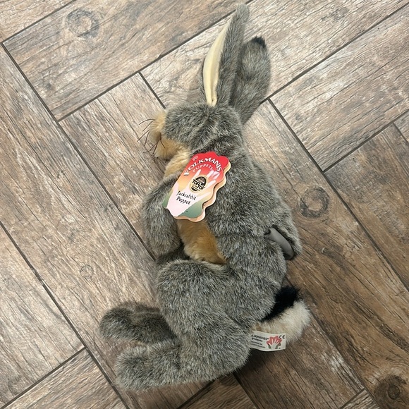 Folkmanis Jack Rabbit Brown Full Body Bunny Plush Stuffed Hand Puppet NWT - Picture 2 of 6